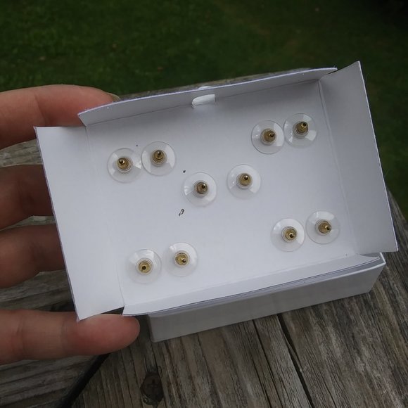 Sensitive ears nickel free cubic zirconia stud earrings 5 pairs - Picture 10 of 14
